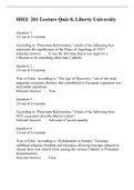 HIEU 201 LECTURE QUIZ 8 (Version 2), HIEU 201-HISTORY OF WESTERN CIVILIZATION I, Liberty University