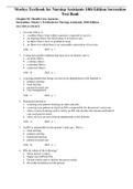 Complete Test Bank Mosbys Textbook for Nursing Assistants 10th Edition Sorrentino Questions & Answers with rationales (Chapter 1-60)