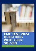 CMC TEST 2024 QUESTIONS WITH 100% SOLVED SOLUTIONS!!