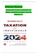 Solution Manual for McGraw-Hill's Taxation of Individuals 2024 Edition, 15th Edition by Brian Spilker, Benjamin Ayers, John Barrick, John Robinson, Troy Lewis, Connie Weaver