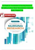 Test Bank for Foundations of Nursing Research, 7th Edition by Rose Marie Nieswiadomy, Catherine Bailey Chapter 1-20 Complete Guide A+ ISBN:9780134167213 Newest Version Instant Pdf Download