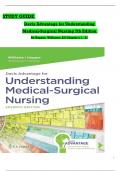 Davis Advantage for Understanding Medical-Surgical Nursing 7th Edition Linda S. Williams Test Bank - All Chapters with Answers and Rationals