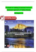 Test Bank for Auditing & Assurance Services A Systematic Approach 12e Messier 2024 All Chapter 1-21 Complete Guide A+ ISBN:9781264468690 Newest Version Instant Pdf Download