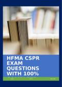 HFMA CSPR EXAM QUESTIONS WITH 100% COMPLETE ANSWERS!!