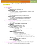 NURS 442 Cumulative Community Final Study Guide Updated