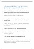 COLORADO POST TITLE 19 (CHILDREN'S CODE) Questions with Complete solution | Graded A+