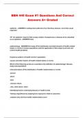 BBH 440 Exam #1 Questions And Correct Answers A+ Graded