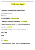 CHEM 1020 Midterm TEST QUESTIONS AND ANSWERS (2024/2025) (VERIFIED ANSWERS)