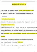 EMR Final Exam A TEST QUESTIONS AND ANSWERS (2024/2025) (VERIFIED ANSWERS)