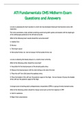 ATI Fundamentals CMS Midterm Exam  Questions and Answers 