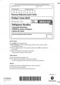 Pearson Edexcel AS Religious Studies paper 4D June 2024 QUESTION PAPER (8rs0-4D)-Islam