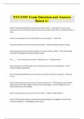 NYS EMT Exam Questions and Answers Rated A+