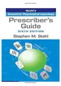 Prescriber’s Guide- Stahl’s Essential Psychopharmacology 6th Edition Test Bank