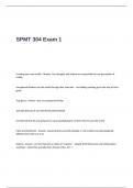 SPMT 304 Exam 1 Questions with 100% Correct Answers