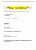 NYS EMT Written Exam with 100% Verified Solutions |Rated A+