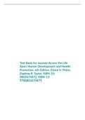 Test Bank for Journey Across the Life Span: Human Development and Health Promotion, 6th Edition, Elaine U. Polan, Daphne R. Taylor, ISBN-10: 0803674872, ISBN-13: 9780803674875