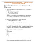 Complete Test Bank Clinical Manifestations and Assessment of Respiratory Disease 8th Edition Jardins Questions & Answers with rationales (Chapter 1-45)