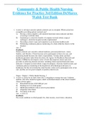 Complete Test Bank Community & Public Health Nursing Evidence for Practice 3rd Edition DeMarco WalshQuestions & Answers with rationales (Chapter 1-25)