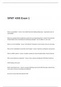 SPMT 4355 Exam 1 Questions and Answers