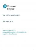 Pearson Edexcel AS Physics paper 1 June 2024 Final Mark scheme (8ph0-1)-Core Physics I