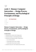 Human–Computer Interaction — Design Process, Envisionment, and Psychological Principles of Design