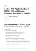 week 5 - Web Application Basics — HTML, CSS, and Human–Computer Interaction — Usability