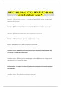 BSNC 1000 FINAL EXAM MODULE 7-10 with Verified solutions| Rated A+