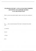 COLORADO NOTARY  ACTUAL EXAM 2024 VERIFIED QUESTIONS AND ANSWERS GRADED A+(GUARANTEED PASS)