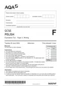 AQA GCSE POLISH Foundation Tier Paper 4 Writing question paper 2024 june 8688/WF