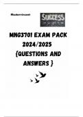 MNG3701 EXAM PACK 2024/2025  {QUESTIONS AND ANSWERS }.SUCCESS IN YOUR EXAMS.