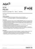 AQA GCSE POLISH 8688/SF/TN Foundation and Higher Tier Paper 2 Speaking june 2024