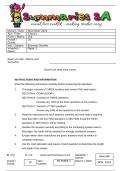 Grade 10 Business Studies (BS) November Test Paper 2 and Memo - 2024