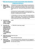 NU 643 (Psychiatry) STUDY QUESTIONS AND ANSWERS  COMPLETE RATED A.