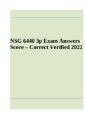 NSG 6440 3p Exam Answers Score – Correct Verified 2022