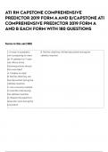 ATI RN CAPSTONE COMPREHENSIVE PREDICTOR 2019 FORM A AND B/CAPSTONE ATI COMPREHENSIVE PREDICTOR 2019 FORM A AND B EACH FORM WITH 180 QUESTIONS