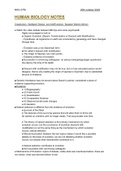 Ns 2750 Human Biology Notes (detailed info)