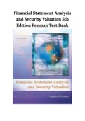 Financial Statement Analysis and Security Valuation 5th Edition Penman Test Bank