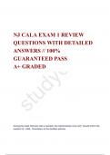 NJ CALA EXAM QUESTIONS WITH VERIFIED ANSWERS ALL CORRECT 