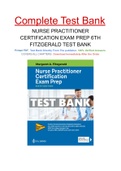 NURSE PRACTITIONER CERTIFICATION EXAM PREP 6TH FITZGERALD TEST BANK