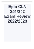  Epic CLN 251-252 Exam Review 2022-2023.