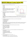 BIO235 Midterm 2 exam, Spring 2022