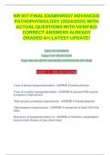 NR 507 FINAL EXAM/NR507 ADVANCED  PATHOPHYSIOLOGY (2024/2025) WITH  ACTUAL QUESTIONS WITH VERIFIED  CORRECT ANSWERS ALREADY  GRADED A+| LATEST UPDATE!