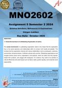 MNO2602 Assignment 5 (COMPLETE ANSWERS) Semester 2 2024