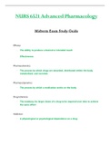 Midterm Exam Study Guide - NURS6521 / NURS 6521 (Latest 2022 / 2023) : Advanced Pharmacology - Walden