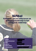 Softbal - Lessenreeks en methodische opbouw