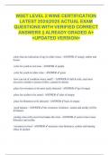 WSET LEVEL 2 WINE CERTIFICATION  LATEST 2024|2025 ACTUAL EXAM  QUESTIONS WITH VERIFIED CORRECT  ANSWERS || ALREADY GRADED A+  <UPDATED VERSION>