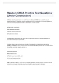 CMCA PRACTICE BUNDLED EXAMS QUESTIONS AND ANSWERS 2022/2023