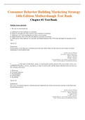 Complete Test Bank Consumer Behavior Building Marketing Strategy 14th Edition Mothersbaugh Questions & Answers with rationales (Chapter 1-20)