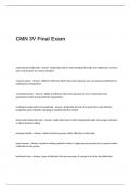 CMN 3V Final Exam Questions and Answers