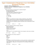 Complete Test Bank Egan’s Fundamentals of Respiratory Care 11th Edition Kacmarek Questions & Answers with rationales (Chapter 1-56)